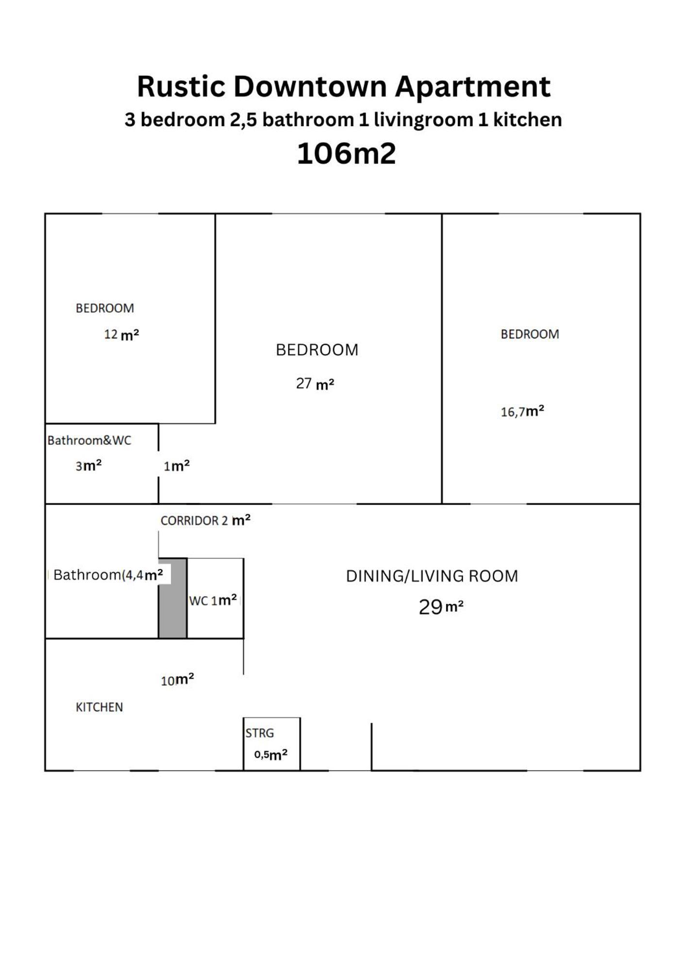 Rustic Downtown 106 M2 Appartement *